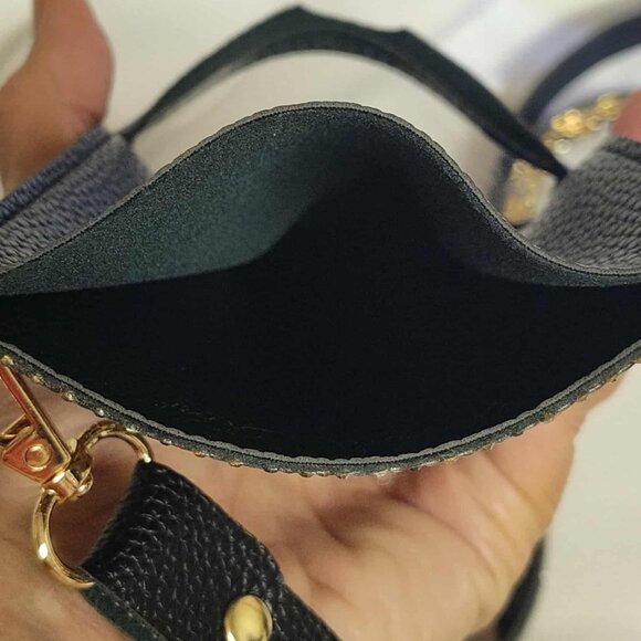 PU leather leopard print, sparkle phone case/sleeve with 50" strap - NWOT - Picture 12 of 14